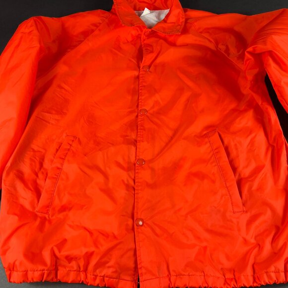 VTG Soffe Tennessee Volunteers Jacket Large Orange Snap Button Lined Windbreaker - Picture 5 of 16